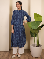 Indigo Cotton Kurta
