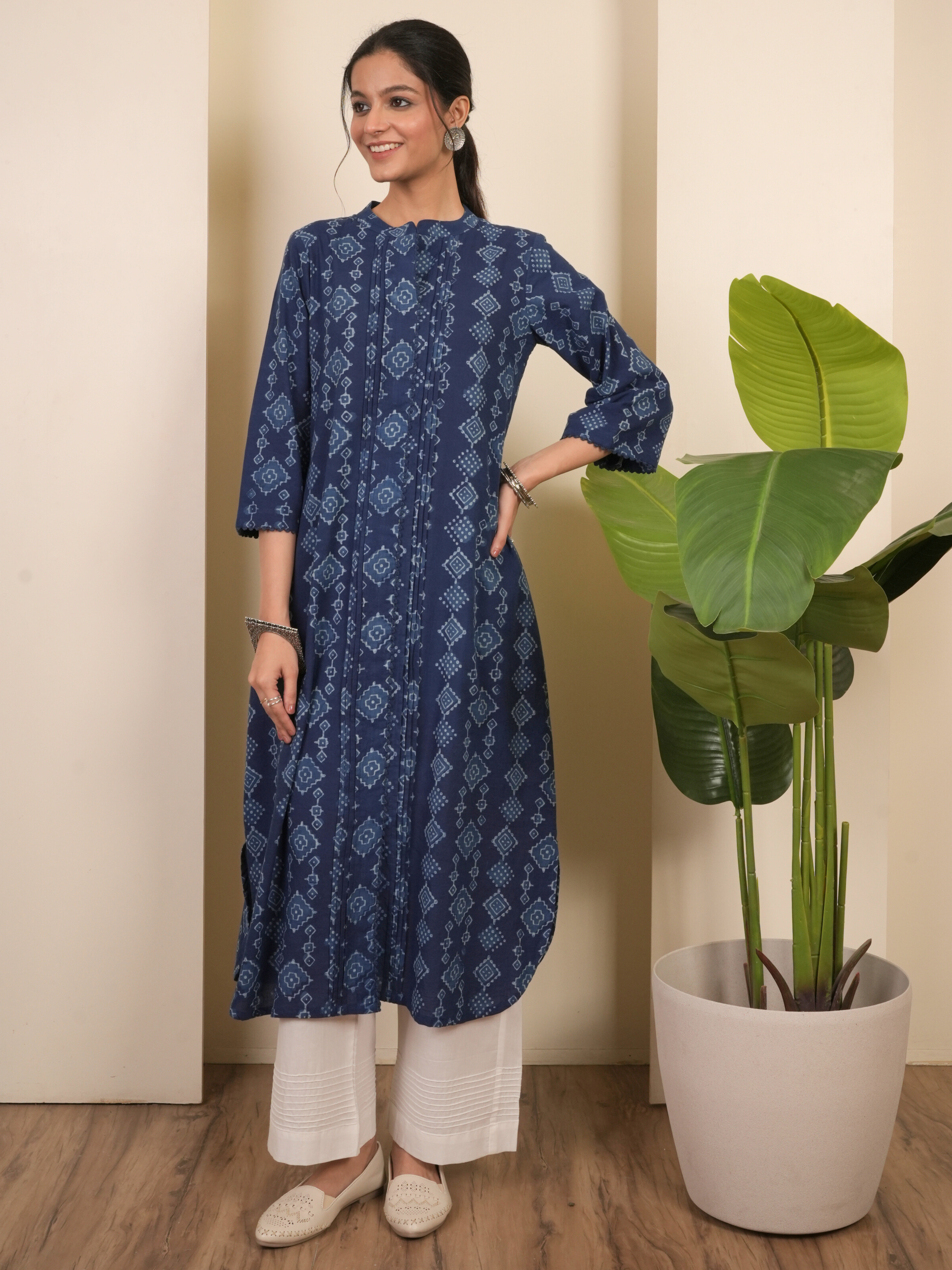 Indigo Cotton Kurta