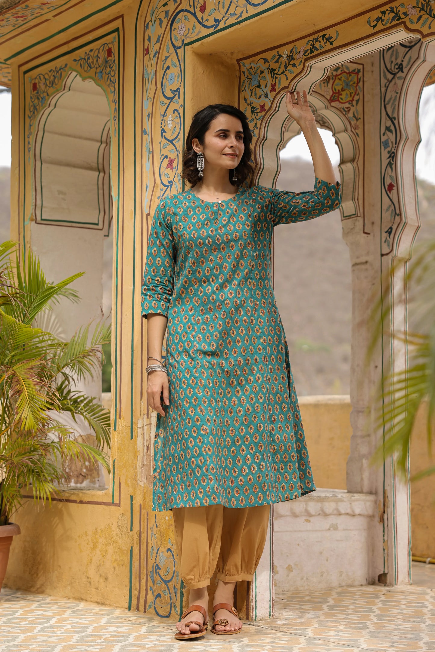 Mayuri Handblock  Kurta-Collection of Hand Block Printed