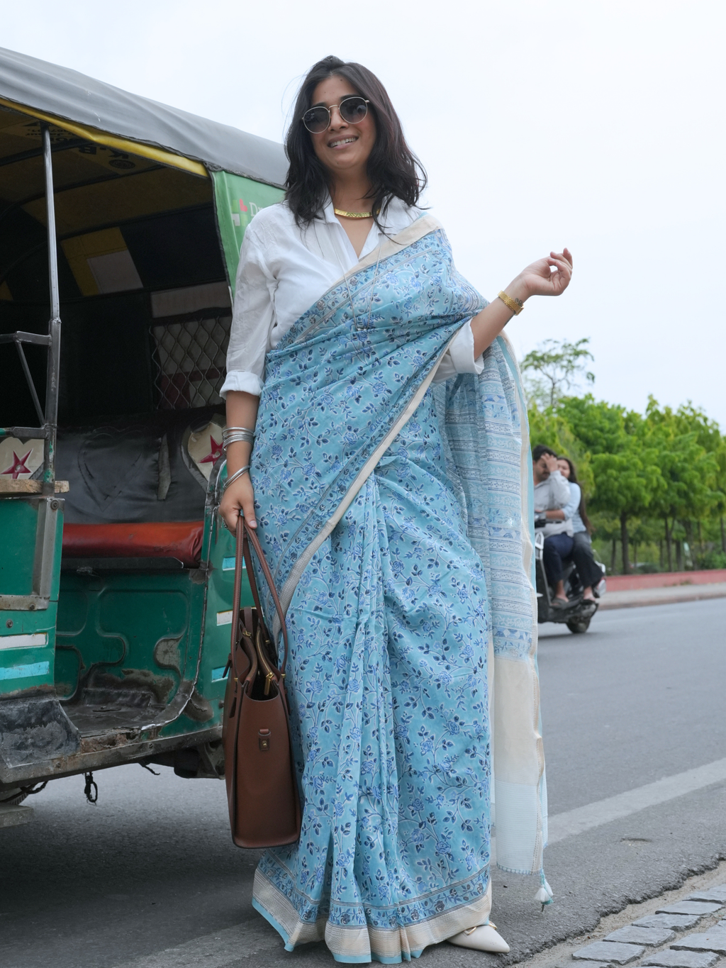 Powder Blue Saree