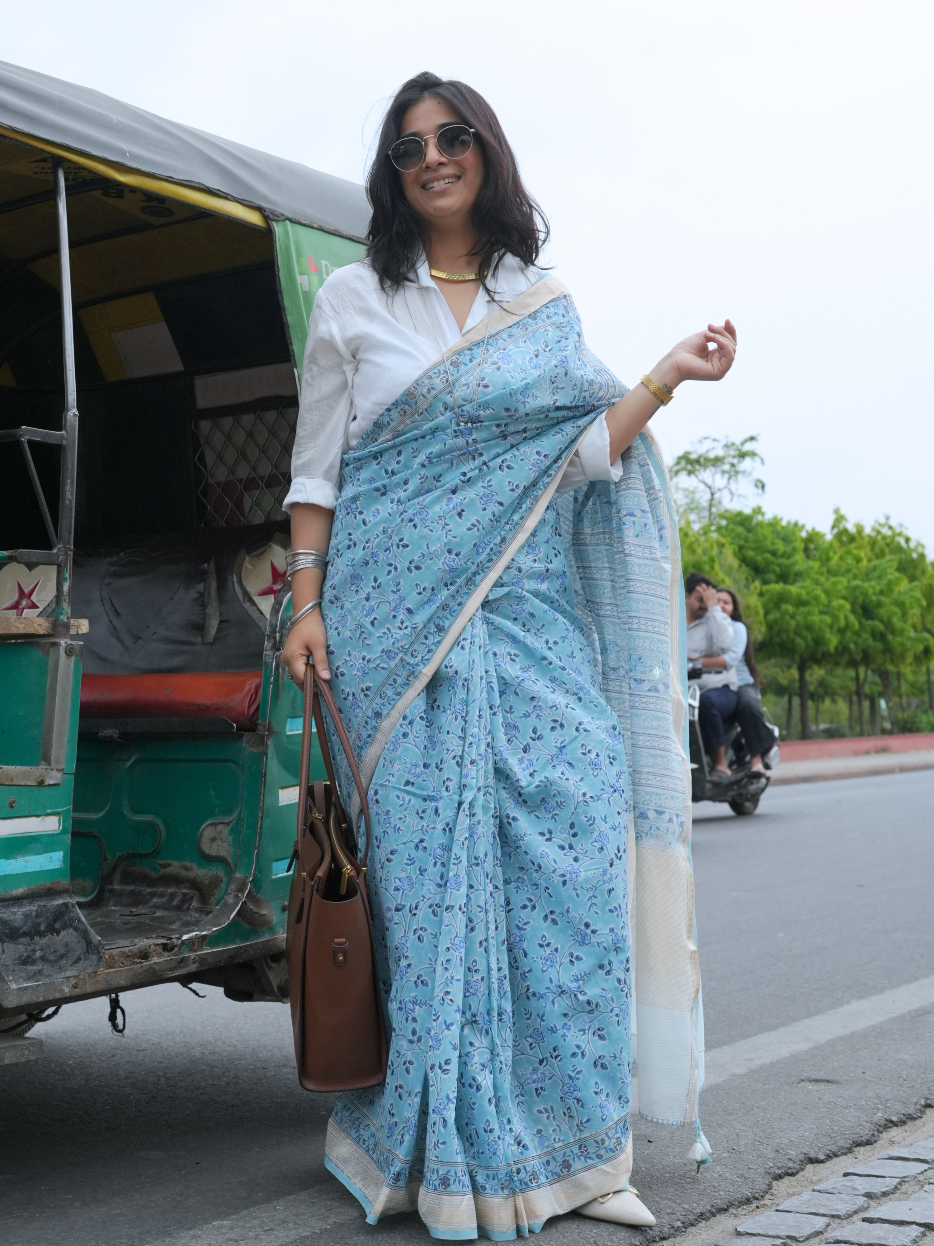 Powder Blue Saree