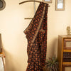 Black Color Chanderi Block Printed Saree