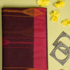 Wine Colour Cotton Handloom Self Weaned Saree