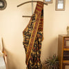 Black Color Chanderi Block Printed Saree