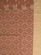 Beige Colour Cotton Handloom Self Weaned Saree