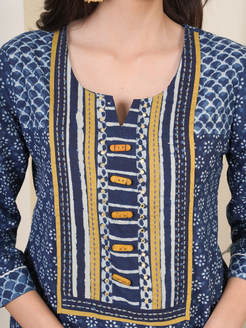 Indigo Cotton Complete Suit Set