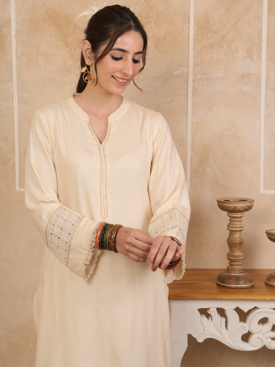 Warm Cream Kurta Salwar