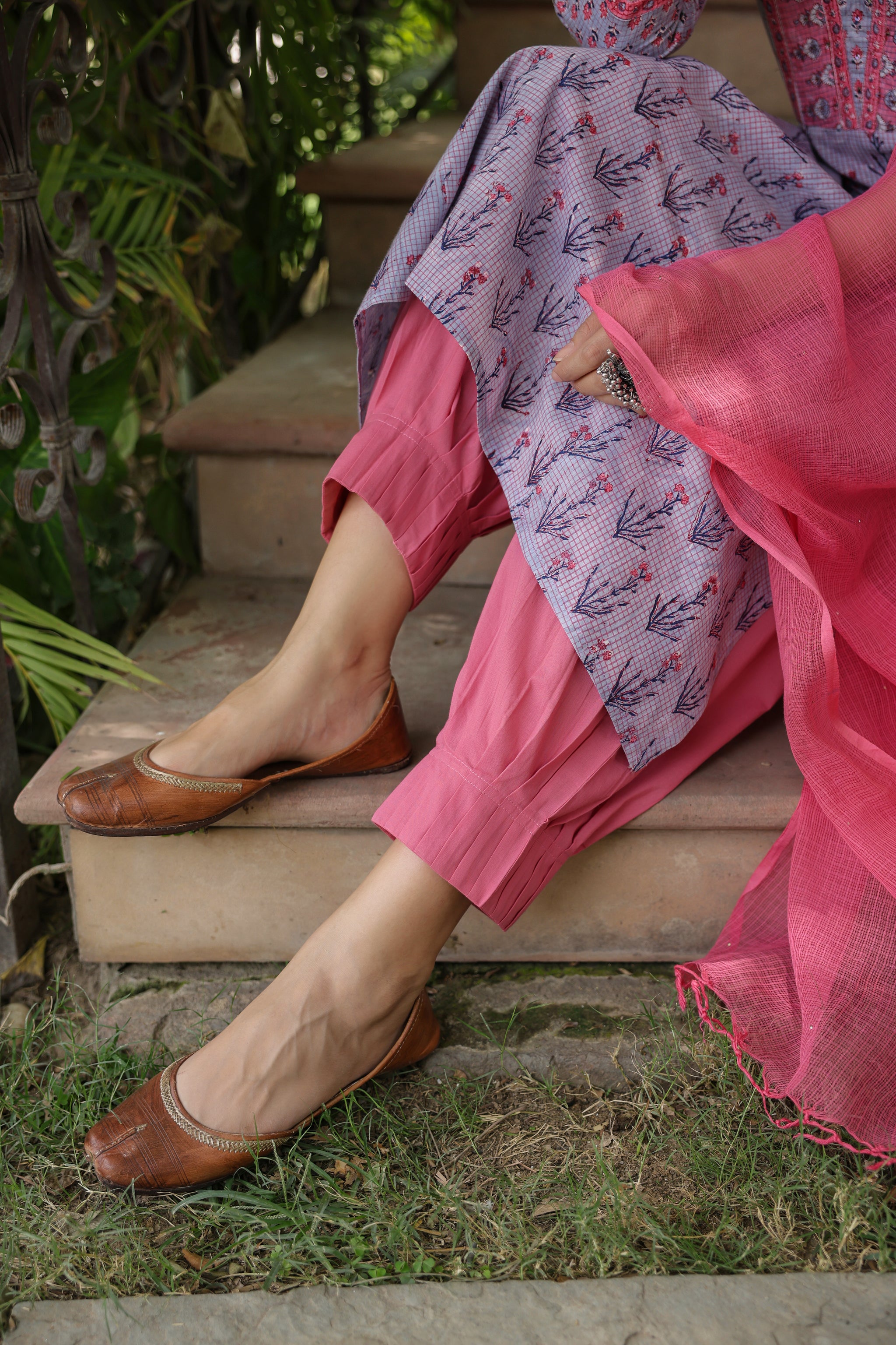 Kriti Handblock Straight Kurta