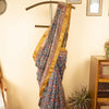 Light Blue Color Chanderi Block Printed Saree