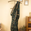 Black Color Chanderi Block Printed Saree