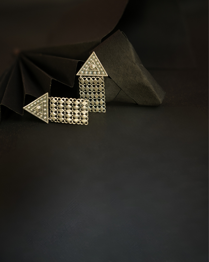 Arrow Charm German Silver Earrings