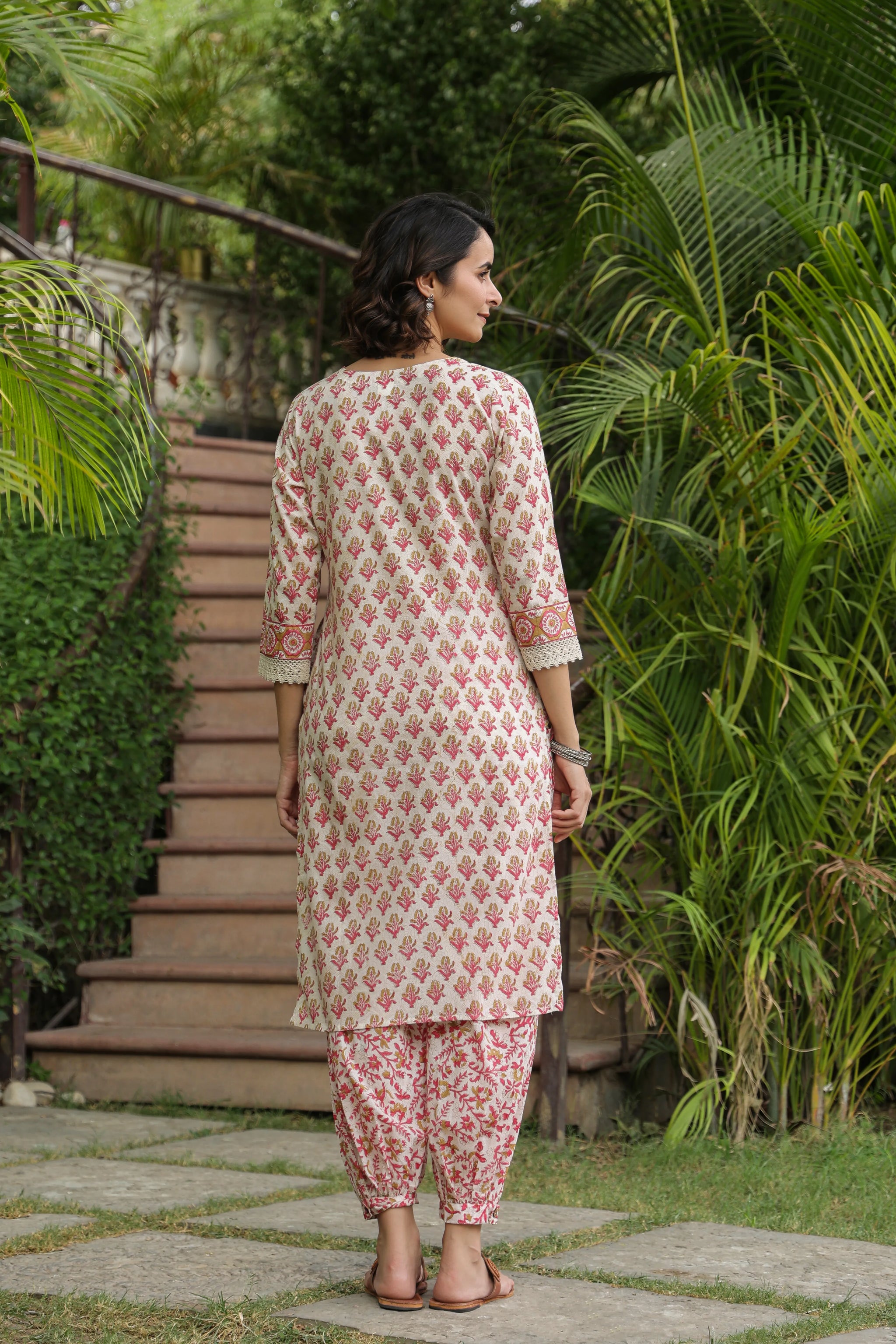 Nalini Handblock Kurta Salwar Set