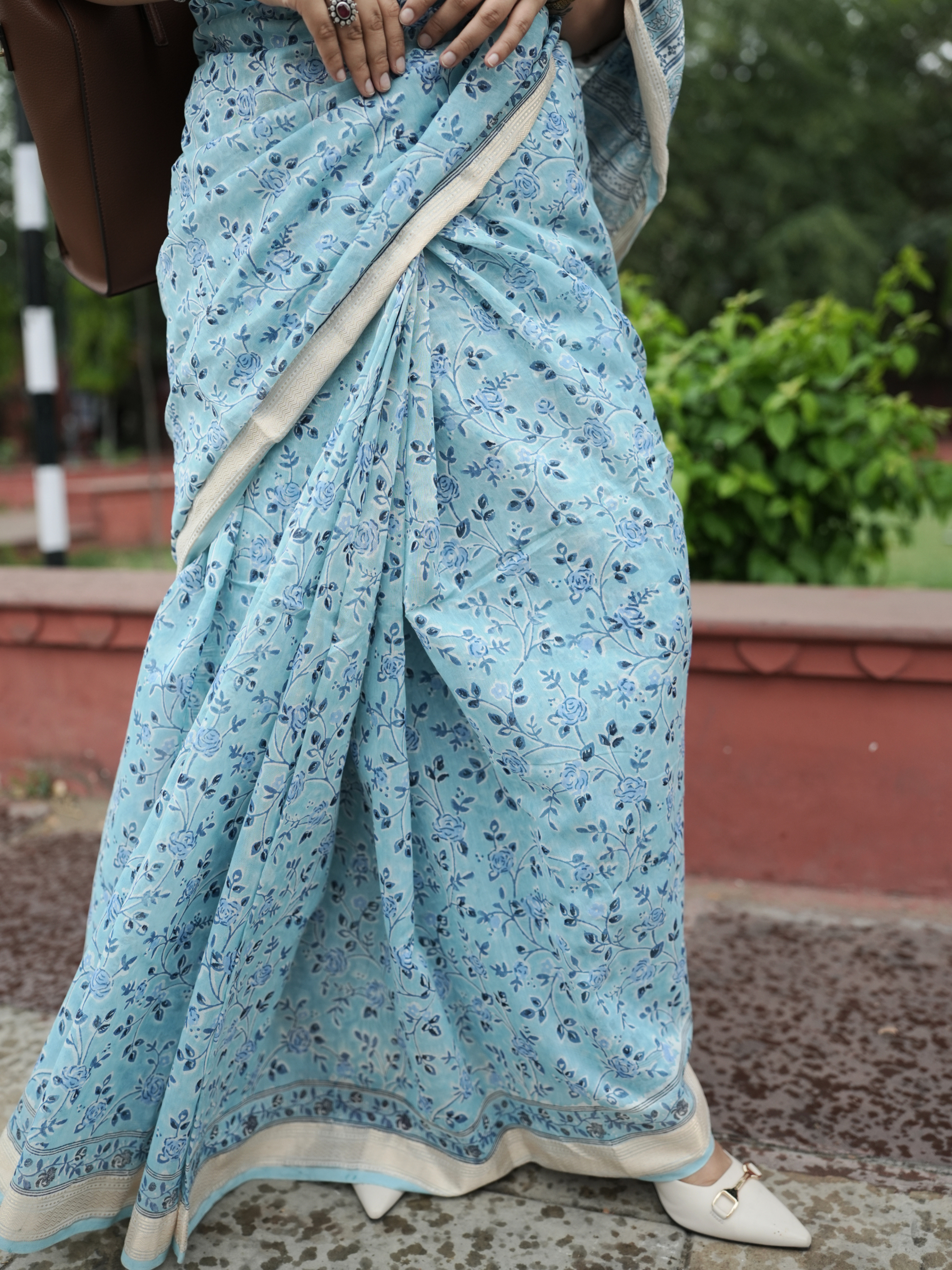 Powder Blue Saree