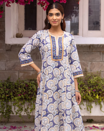 Indigo Blue Kurta Pant(Dupatta Not Included)
