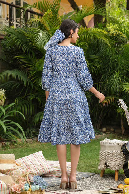 Daphne Tiered Handblock Dress