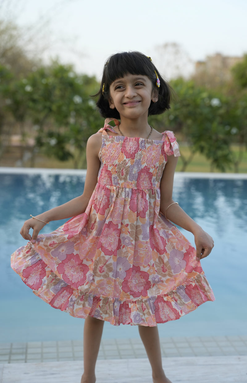 Cotton Printed Dress For Girls