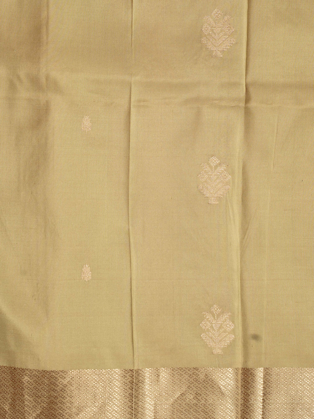 Pista Green Pure Silk Zari Work and Border Saree