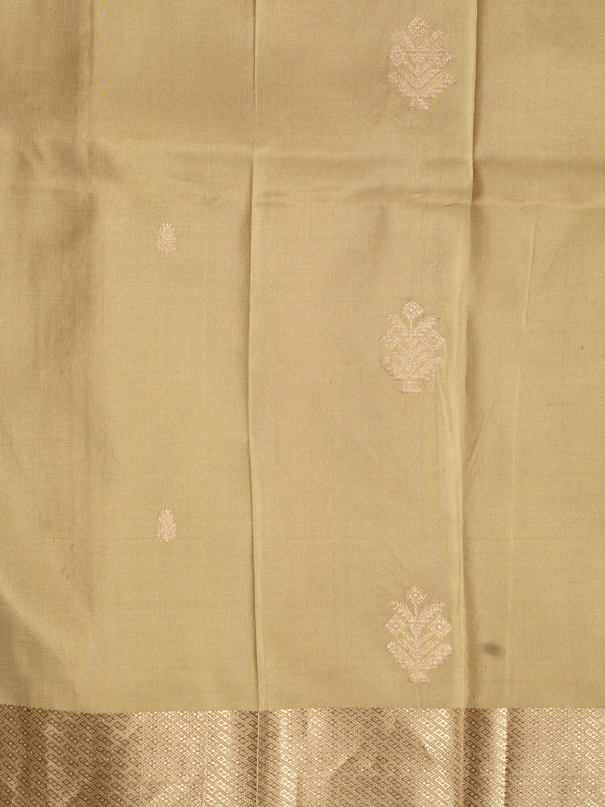 Pista Green Pure Silk Zari Work and Border Saree