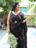 Black Mulberry Silk Saree