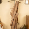 Beige Chanderi Block Printed Saree