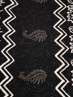 Black Color Cotton Block Printed Saree