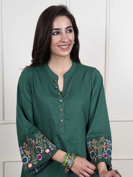 Dark Green Kurta Pant