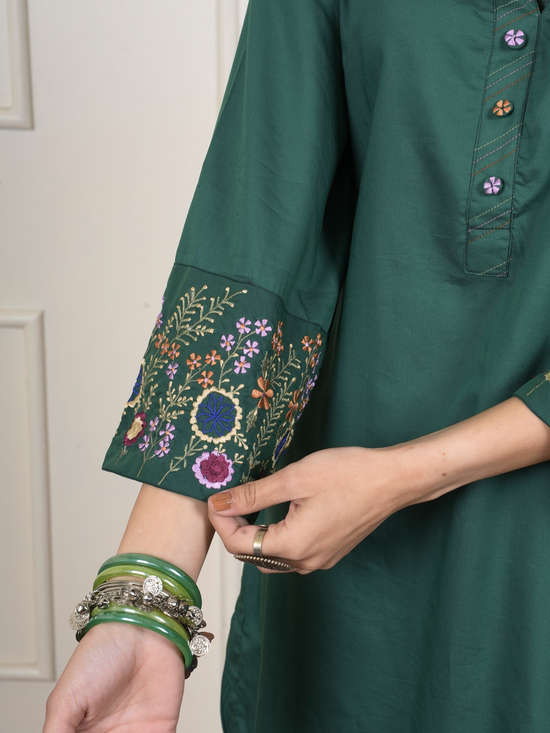 Dark Green Kurta Pant