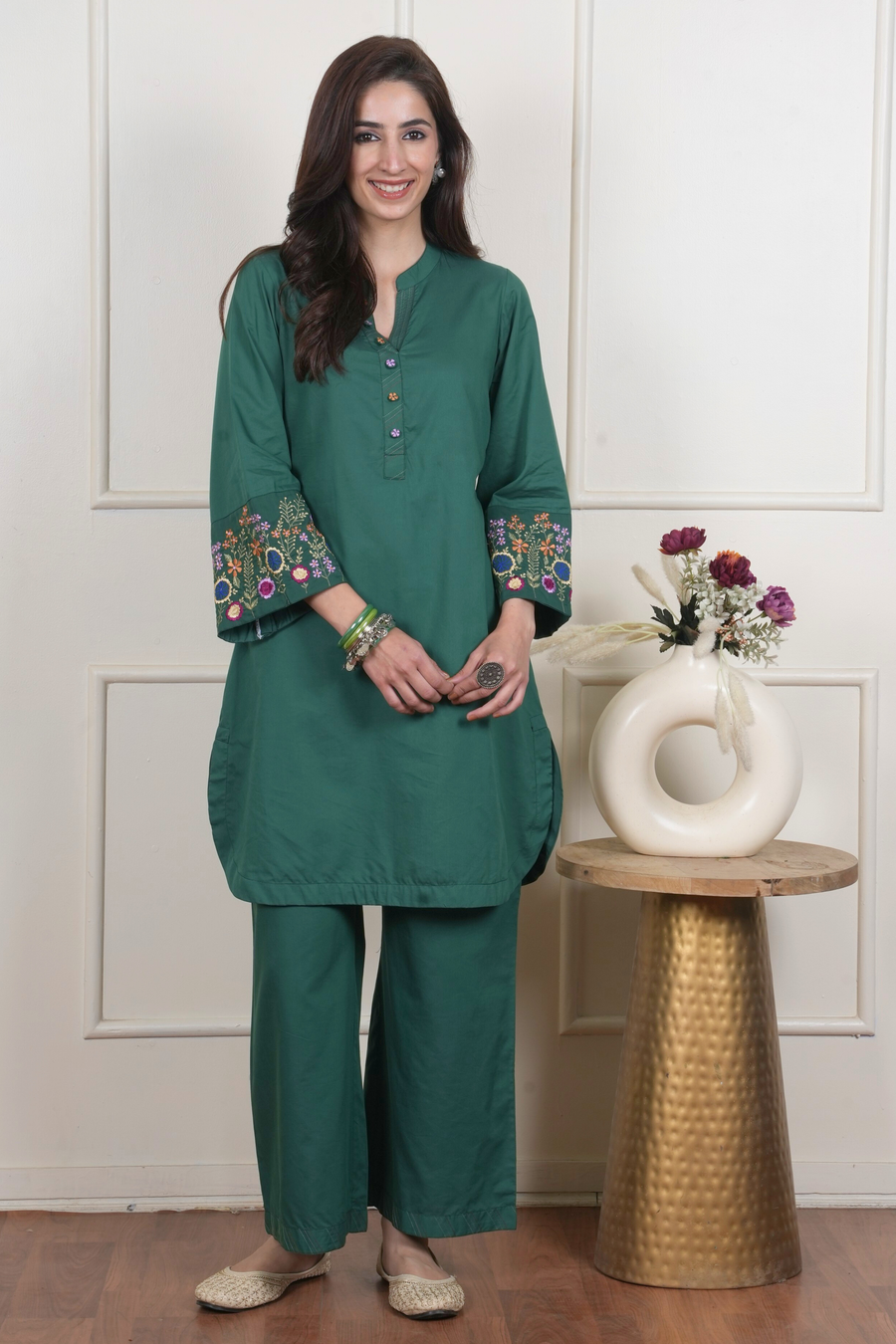 Dark Green Kurta Pant