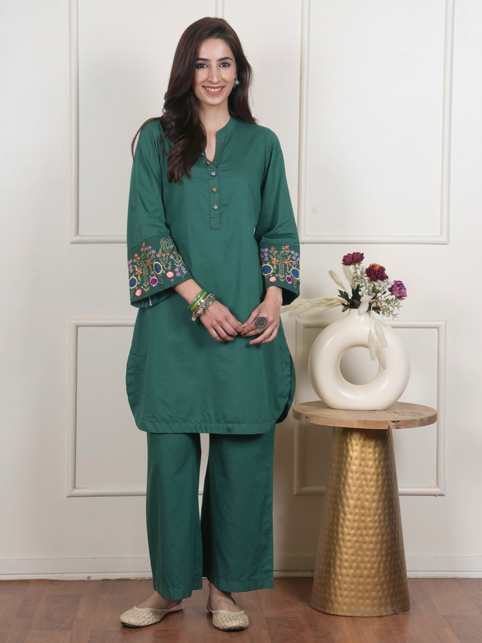 Dark Green Kurta Pant