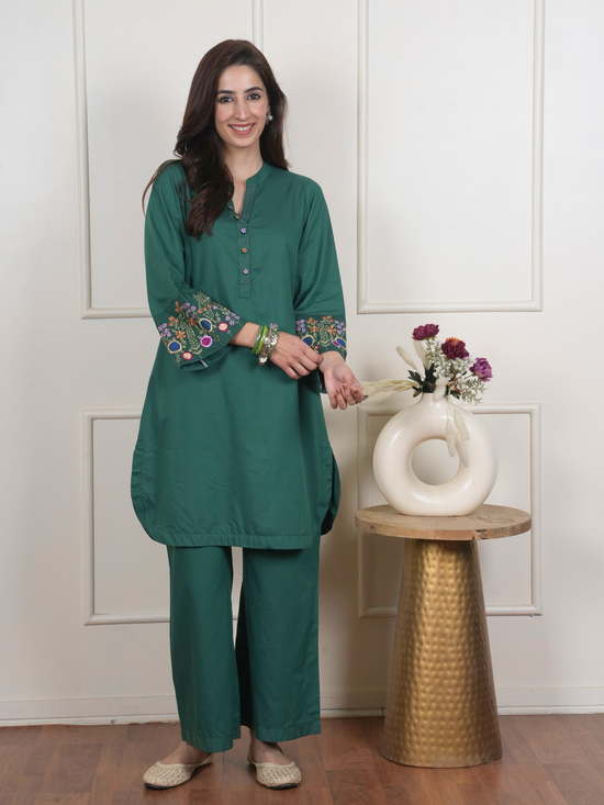 Dark Green Kurta Pant
