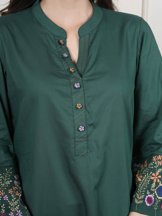 Dark Green Kurta Pant