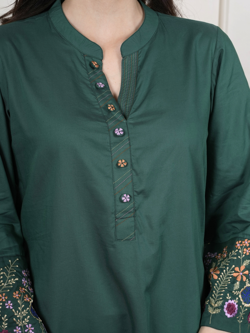 Dark Green Kurta Pant