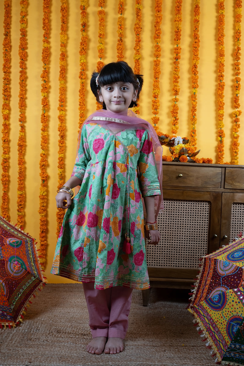 Kids Kurta Salwar with Dupatta Set