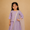 Lavender Kurta Skirt Dupatta