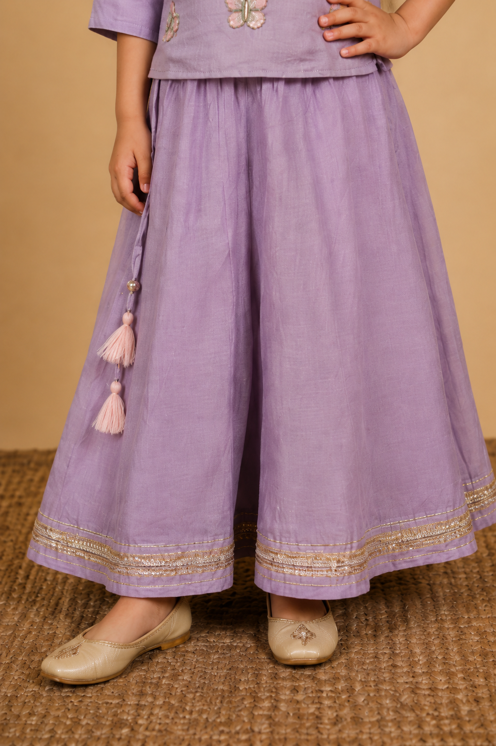 Lavender Kurta Skirt Dupatta