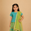 Lime Green Kurta Skirt Dupatta