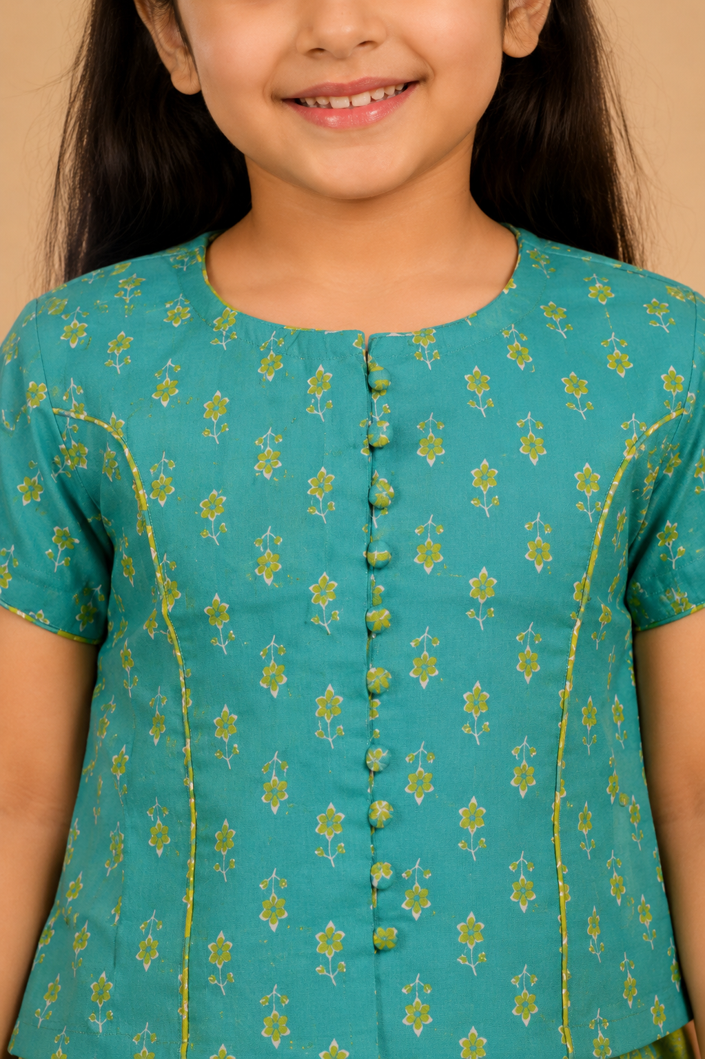 Lime Green Kurta Skirt Dupatta