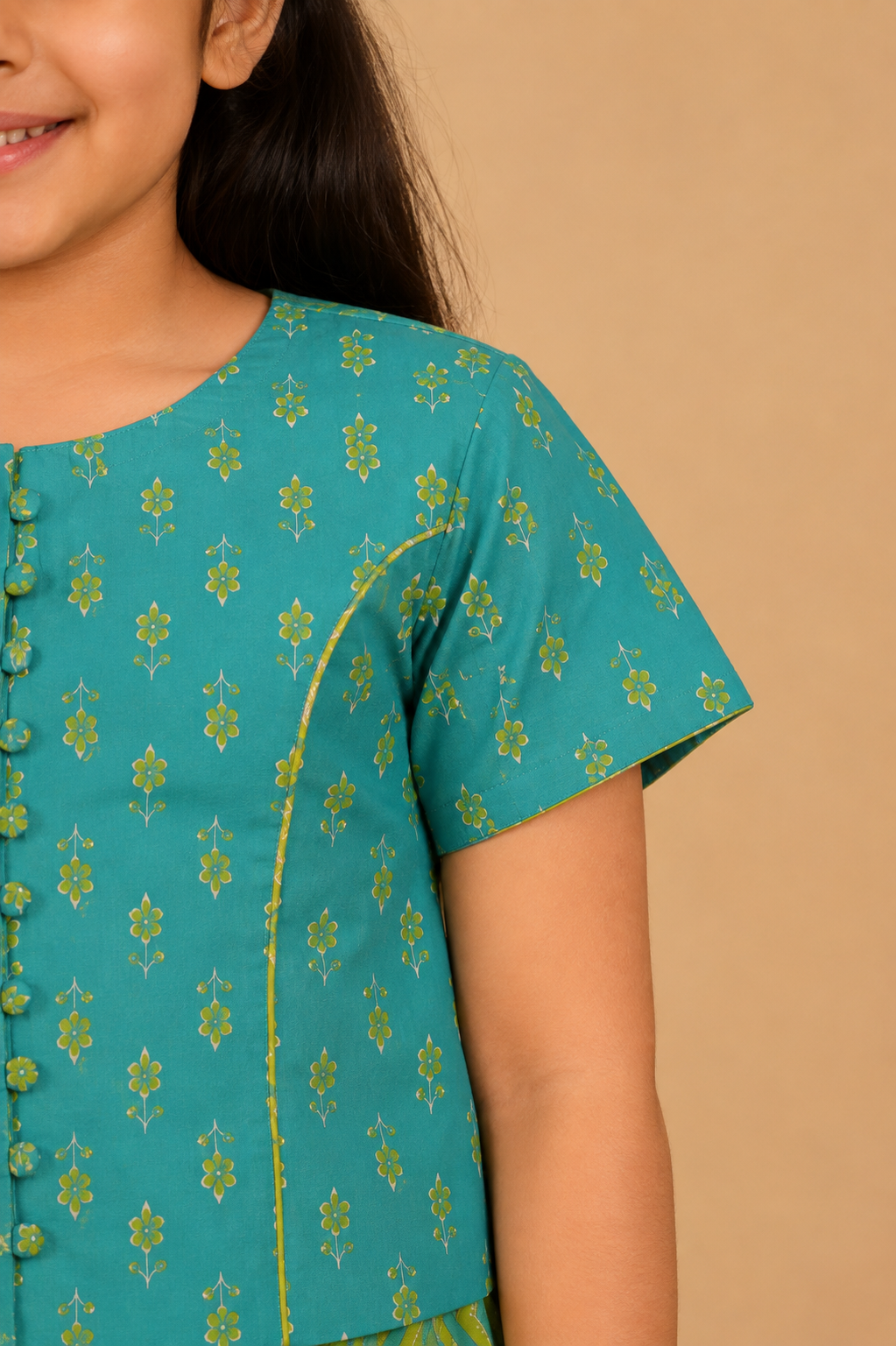 Lime Green Kurta Skirt Dupatta