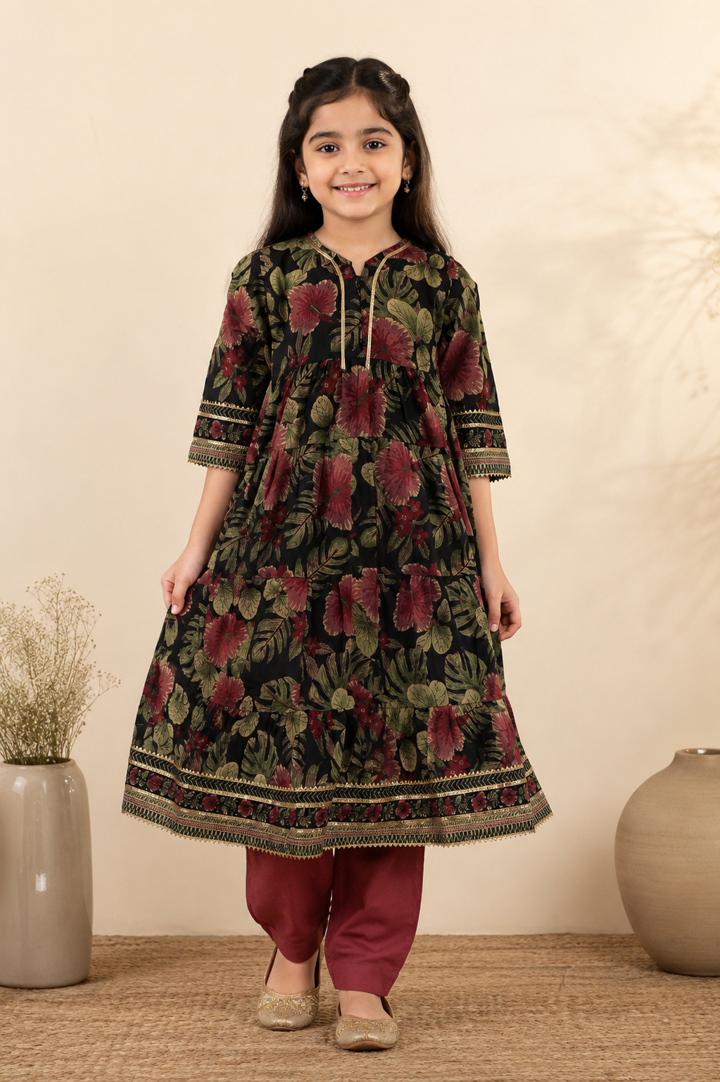 Navy Blue Kurta Pant Dupatta