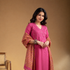 Rose Pink Cotton Complete Suit Set