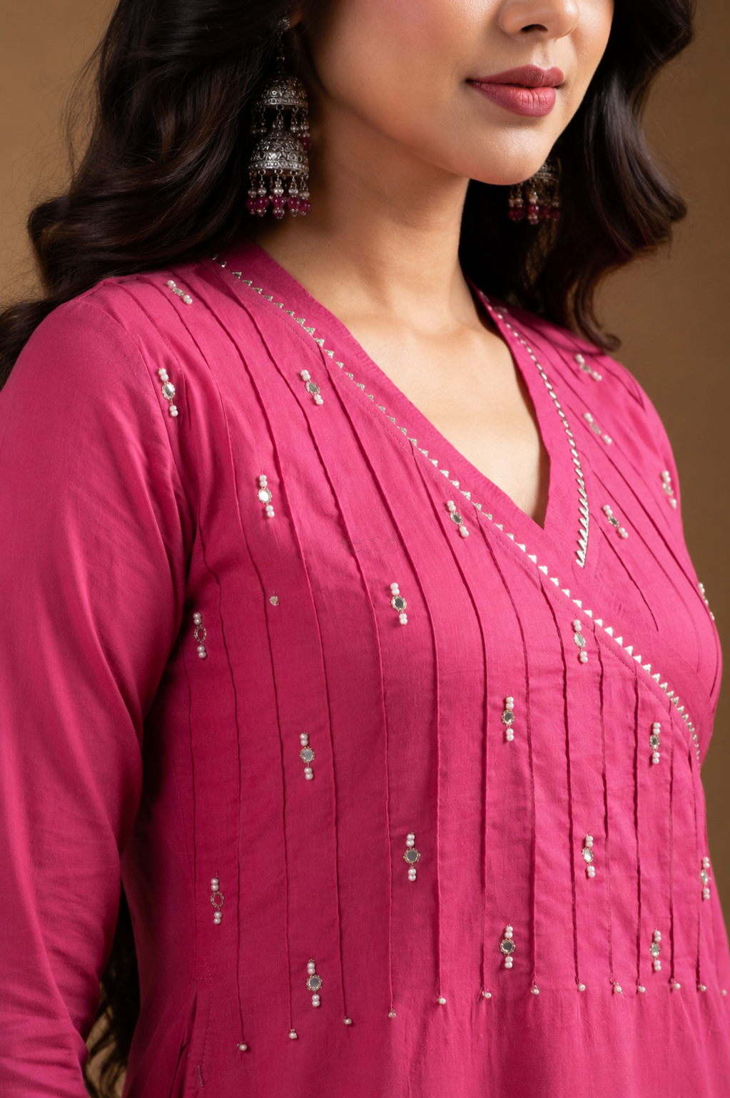 Rose Pink Cotton Complete Suit Set