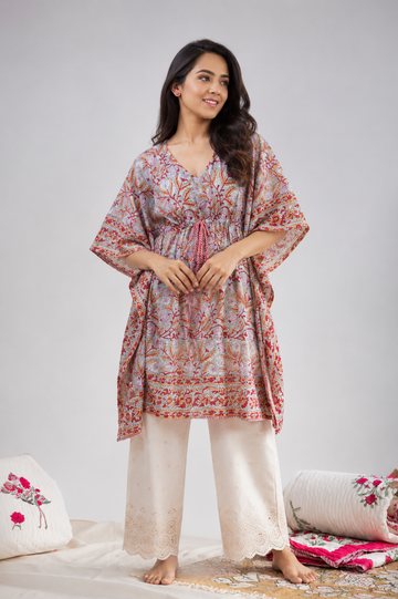 Grey Cotton Kaftan