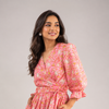 Illusion Pink Cotton Dress