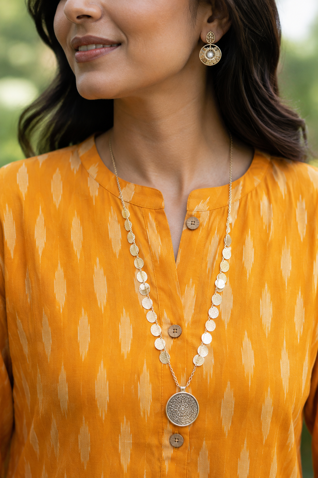 Yellow A-Line Kurta