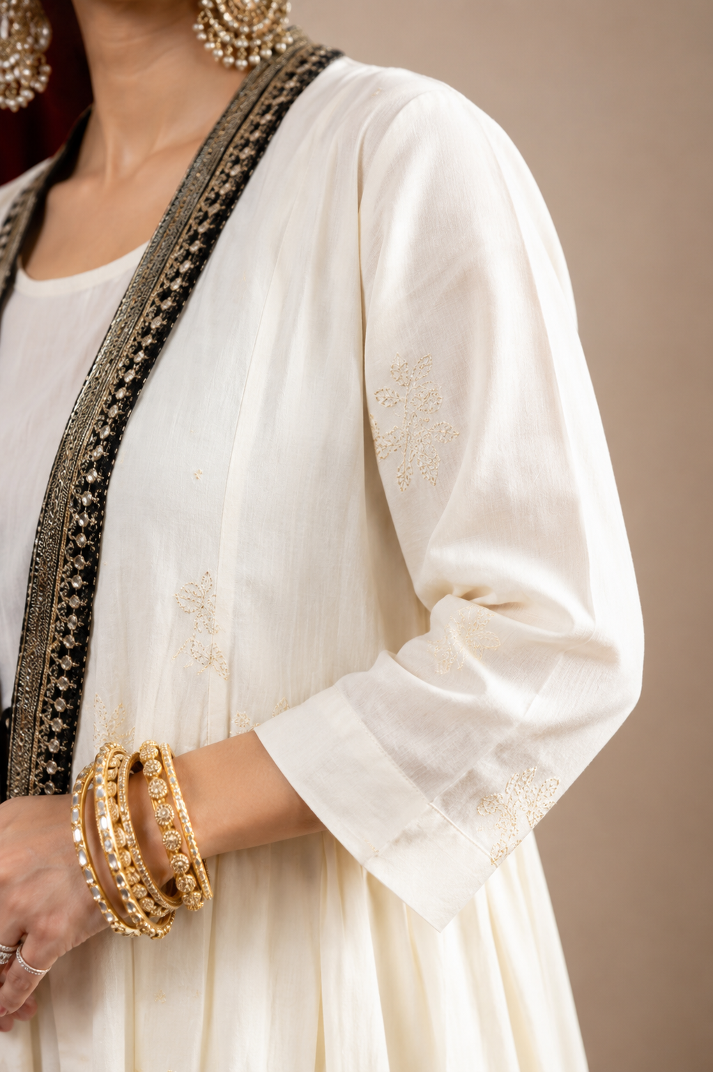 Cream Cotton Kurta Pant