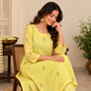 Lime Yellow Chanderi Kurta