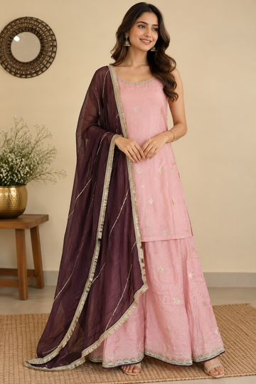 Blush Pink Complete Suit Set