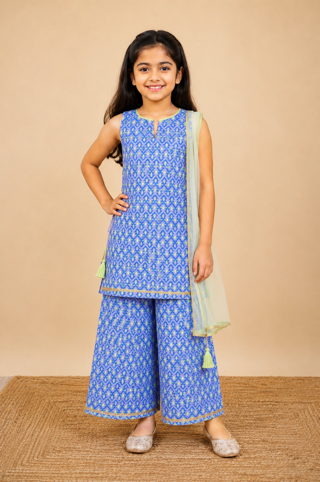 Periwinkle Blue Kurta Pant Dupatta