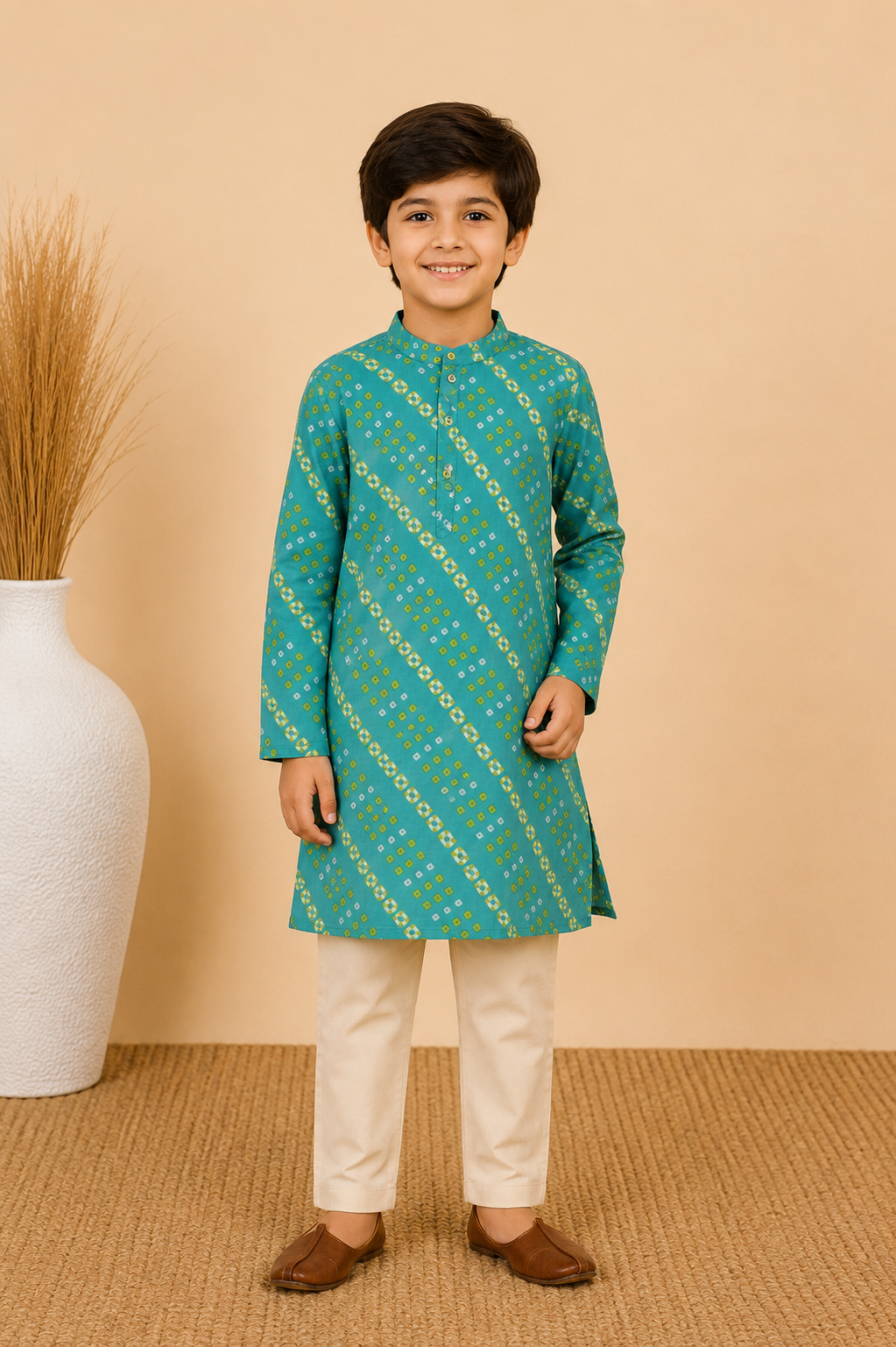 Teal Blue Kurta
