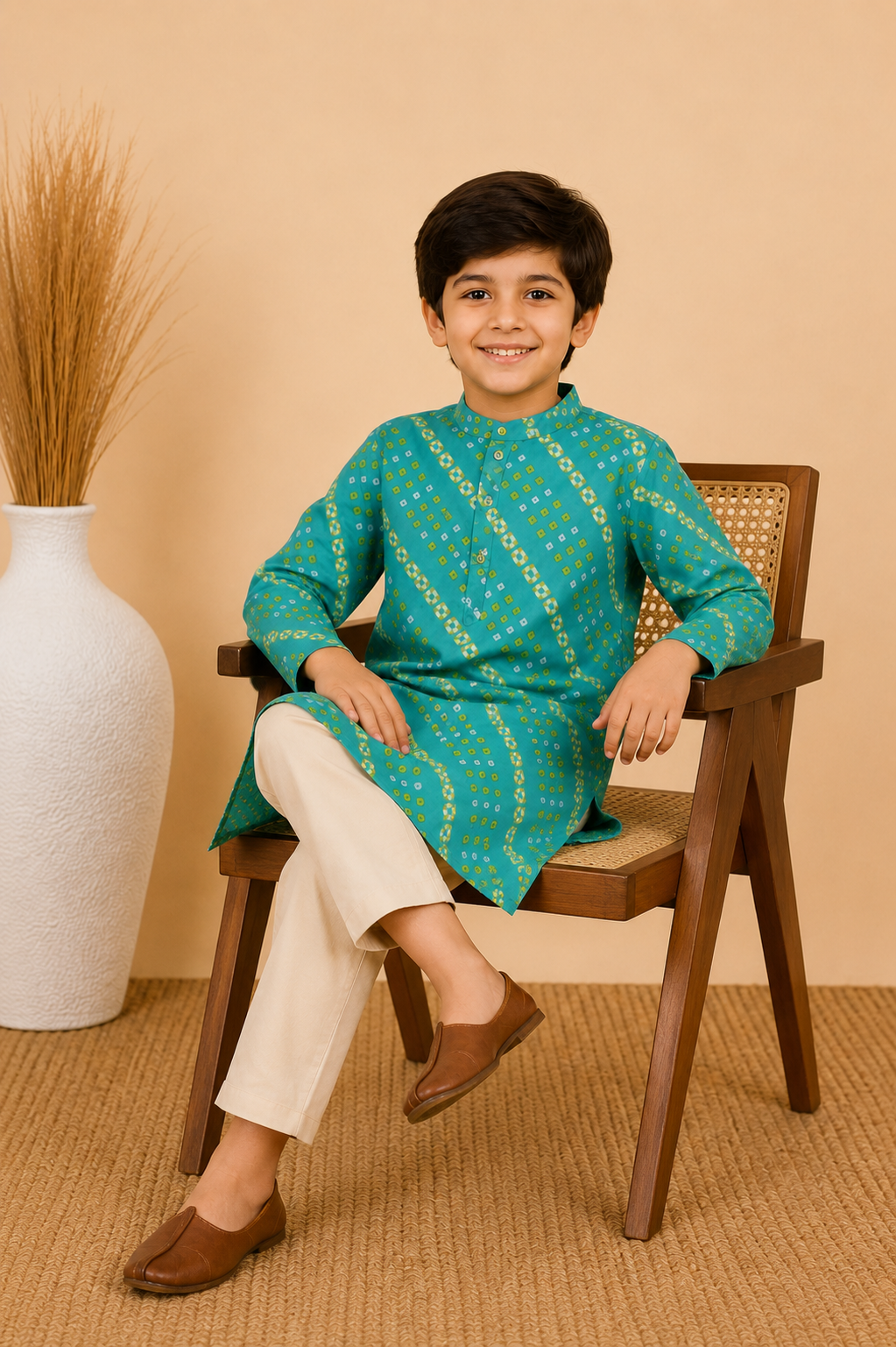 Teal Blue Kurta